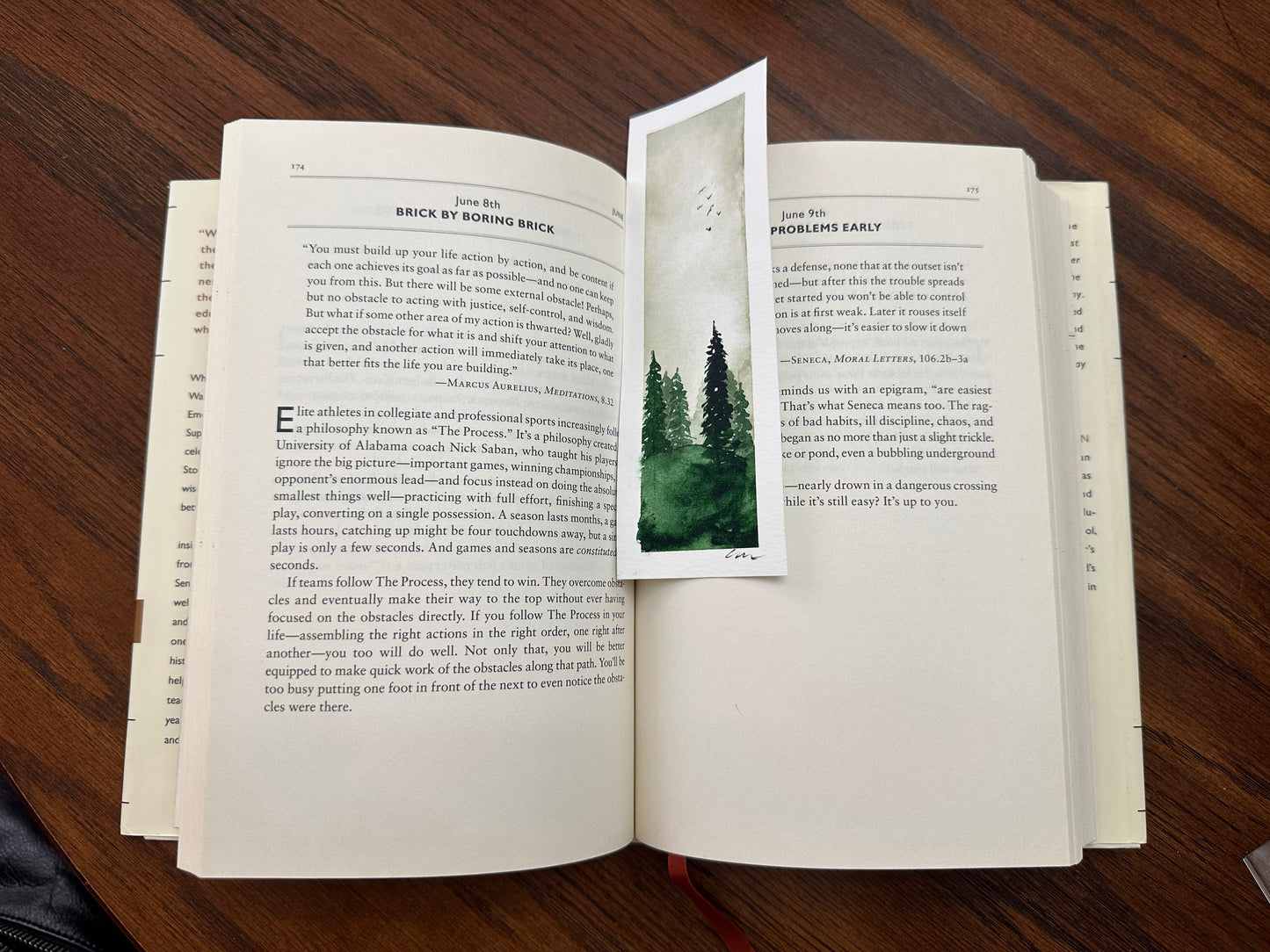 Original Watercolor Forest Bookmark