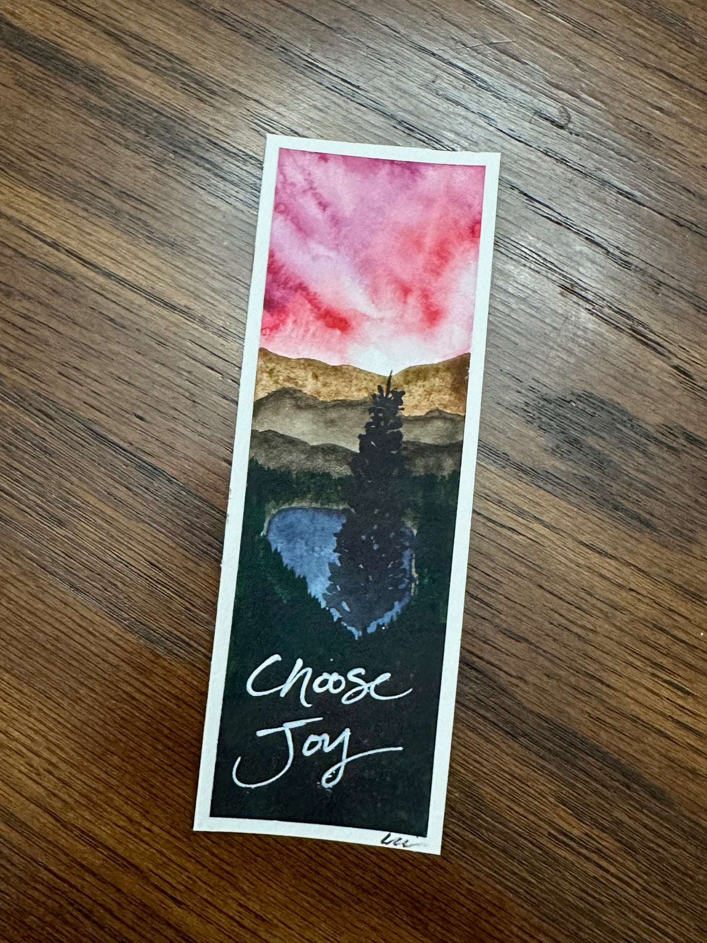 Original Watercolor Choose Joy Bookmark
