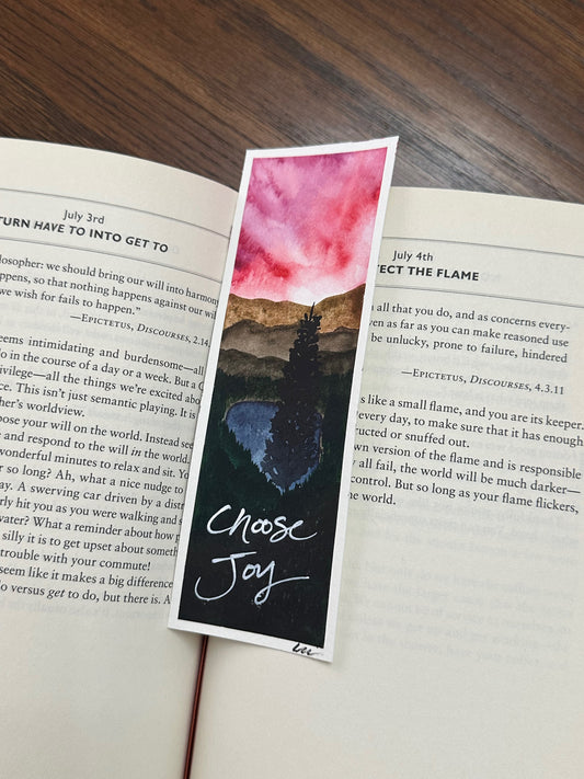 Original Watercolor Choose Joy Bookmark