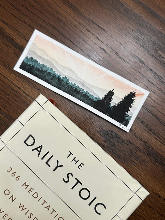 Original Watercolor Forest Bookmark