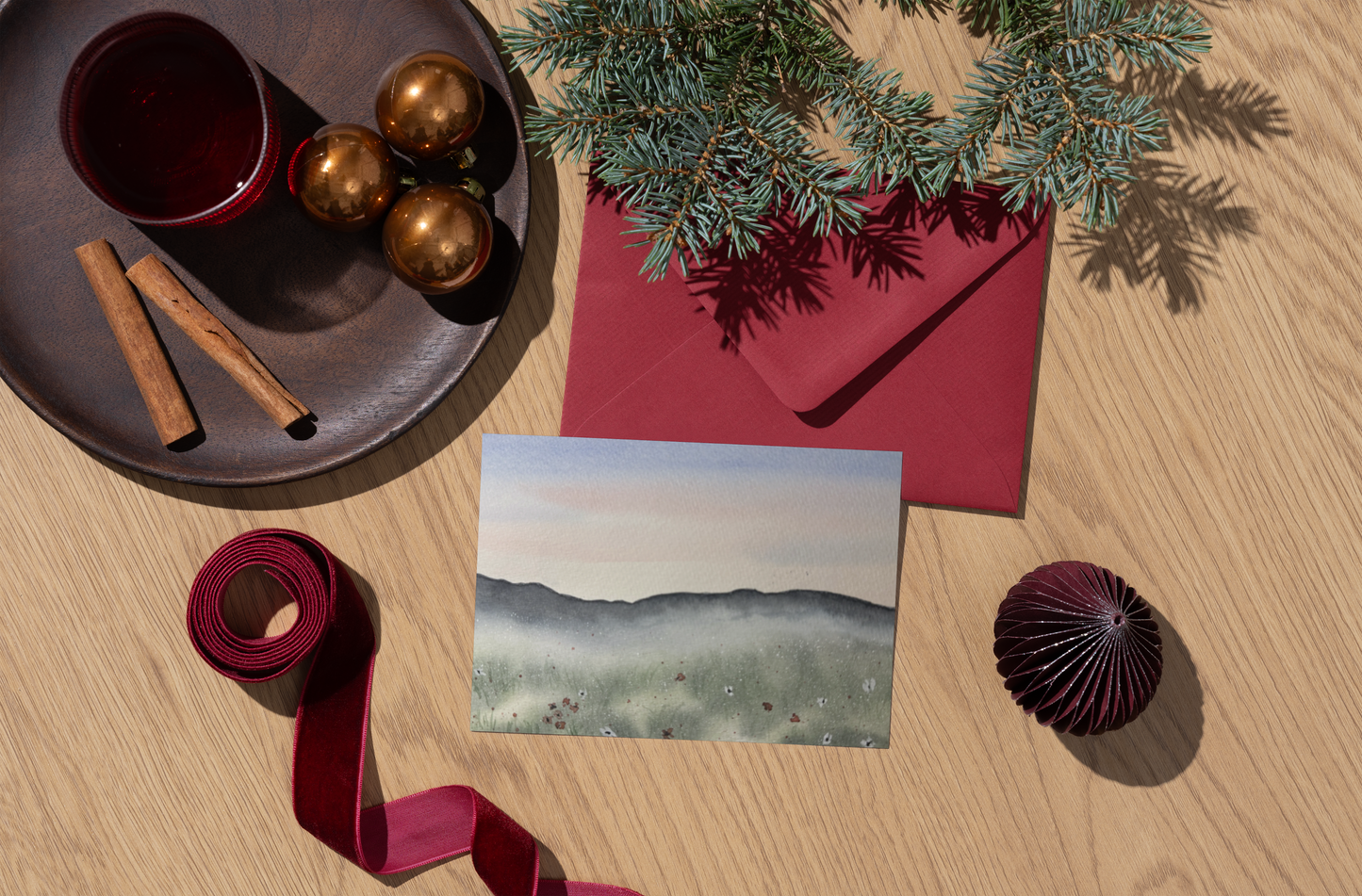 Flowers in a Meadow Watercolor Greeting card
