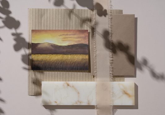 Sunset Watercolor Greeting Card