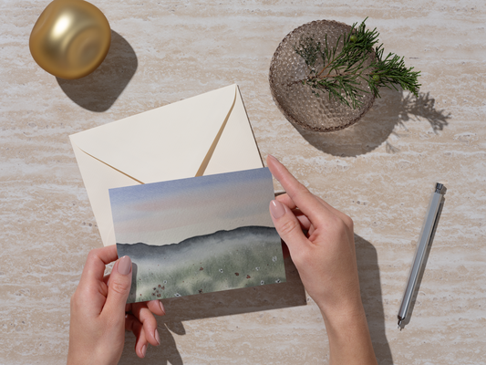 Flowers in a Meadow Watercolor Greeting card